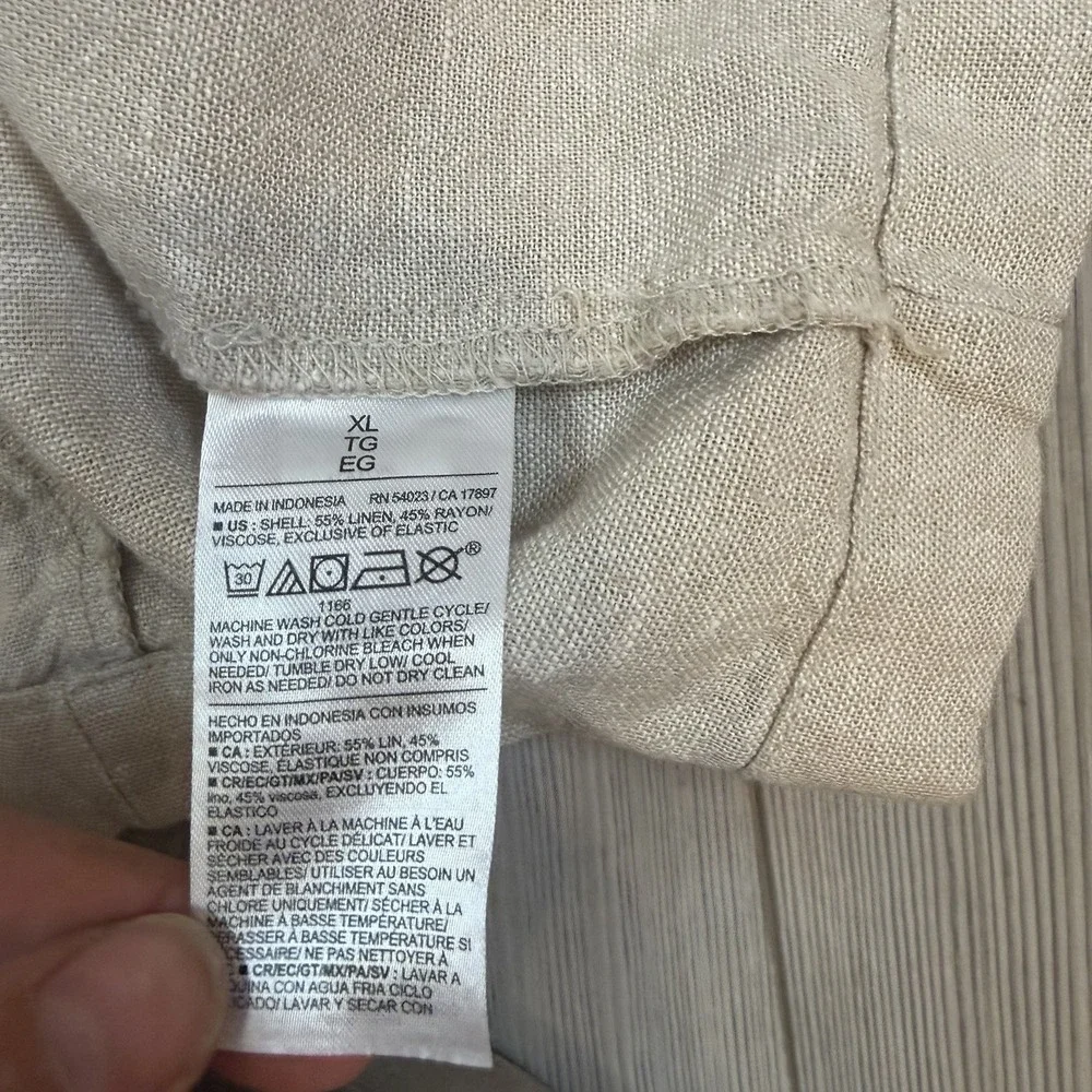 Old Navy Square-Neck Linen-Blend Mini‎ Dress - Size XL Flax Beige